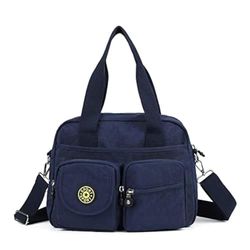 Gladdon Bolsos cruzados pequeños de nailon para mujer, múltiples bolsillos, bolso de hombro para mujer con correa ajustable, Azul (2), Medium