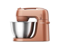 Kenwood Go KZM35.000RD Robot pâtissier peu encombrant avec bol de 4 litres, crochet K, fouet ballon, crochet pétrisseur, protection anti-éclaboussures et cuillère doseuse, corps en métal avec poignée