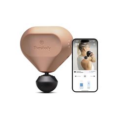 Theragun Mini 2.0 Draagbaar massagepistool voor diep weefsel, verlicht spierpijn nek, rug, benen, handen, schouders, voeten (woestijnroze)