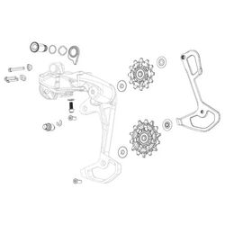 Sram Accessorio x01 Gabbia Interna + pulegge Unisex Adulto, Nero, Taglia Unica