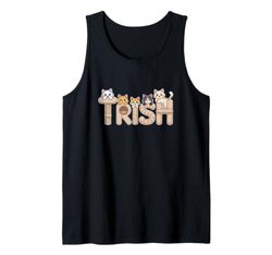 Trish Cat Trees - Personalized Cute Name Word Art Tank Top