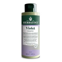 Herbatint Violet Shampoo Antigiallo - 260 ml | Shampoo per capelli bianchi o sbiaditi, contrasta l'giallimento, nutre, protegge e illumina i capelli | 93% ingredienti naturali, vegano
