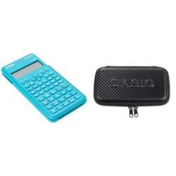 Casio Fx-220Plus-2 Calcolatrice Scientifica, 181 Funzioni, Alimentazione A Batteria, Azzurro, ‎16.4 cm + Casio Copertura Protettiva per Calcolatrice Tecnica