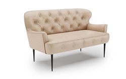 CAVADORE Amba Canapé de Cuisine 2 Places Banc Tendance pour Cuisine ou Salle à Manger / 153 x 97 x 87 / Microfibre de Haute qualité : Beige