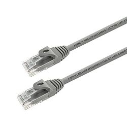VoltShine Câble réseau RJ45 LSZH Cat. 6 A UTP AWG24 gris 3 m, idéal pour la connexion haute vitesse aux réseaux informatiques.