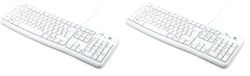 Logitech K120 Teclado con Cable Business para Windows, Disposición QWERTZ Alemán, Blanco (Paquete de 2)