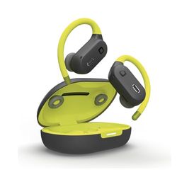 SBS Rhino Twin – Auriculares Deportivos OWS True inalámbricos estéreo, cancelación de Ruido Activa, Funda de Carga, micrófono y Arcos Integrados, Controles táctiles, iPhone, Android, 35 Horas