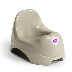OKBABY Relax - urinol para bebé com assento ergonómico e encosto alto, cinzento