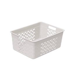 BranQ - Home essential Cesta de almacenamiento universal multifuncional en diseño de algodón, sin BPA, tamaño S – 3,5 L, 1 unidad, color crema