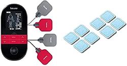 Beurer EM 59 Appareil numérique TENS/EMS, stimulation électrique 4-en-1, avec 4 électrodes et batterie & EM 59 Heat coussins en gel, kit de rechange pour EM 59 avec chaleur numérique TENS/EMS, 45x45mm