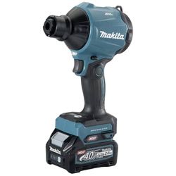 Makita AS001GA102 - Soplador de batería (40 V, máx. 2,0 Ah, 1 batería + Cargador en Bolsa de Transporte), Color Azul