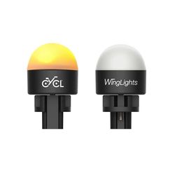 CYCL WingLights Pop for e-Scooters Frecce per Monopattino Elettrico | Indicatori di Direzione Compatibile con Manubrio a Profilo Luna Crescente | Batteria Caricata LED Arancione Luci Lampeggianti