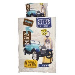 Jollein 012-844-64932 JLN Housse de coussin Bleu/blanc 140 x 200 cm
