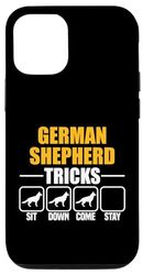 Custodia per iPhone 13 Pastore tedesco trucchi cani divertenti