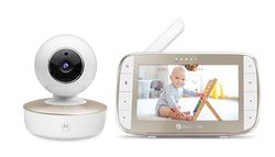 Motorola Nursery Baby Monitor VM50G - Telecamera Neonato con Monitor, Display a Colori, Comunicazione Bidirezionale e Visione Notturna a Infrarossi - Portata di 300M - Zoom, Inclinazione e Rotazione