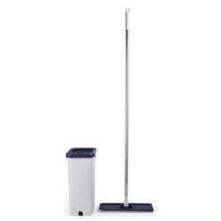 Beldray LA030223FEU7 - Secchio a doppia camera da 5,5 l, con sistema di impronte d'acqua e raschietto, testa in microfibra, compatto, per pavimenti in legno, vinile, piastrelle