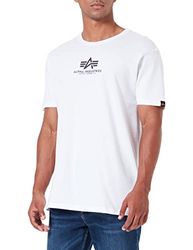 ALPHA INDUSTRIES Basic T ML Camiseta, Blanco (White-09), S para Hombre