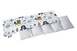 Medi Partners Almohadilla térmica hueso de cereza 60x20cm 800g 100% Algodón 5 cámaras Grande Terapias de frío Funda Extraíble (Boho)