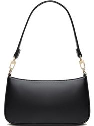 NIUEIMEE ZHOU Bolso de hombro para mujer estilo retro vegano cuero clásico embrague bolsa con cierre de cremallera, negro (Negro), Small