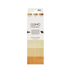 COPIC Classic DESIGNER COLLECTION Set Pale wood tints, Set de marqueurs avec 3 tons chauds de brun, marqueur Twin avec une pointe large et une pointe fine