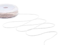 Furlanis - Nastro Decorativo Sfrangiato Coprente Tipo Cotone, per Decorazioni e Confezioni, Tessuto Italiano - Rosa Cipria, 2 mm x 50 m