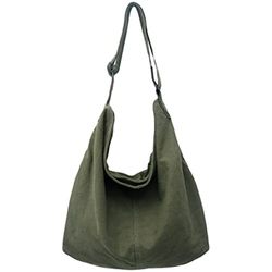 GAXOS Sac à bandoulière esthétique et mignon pour l'école, vintage, en toile noire, pour femme, sac à ordinateur portable, Vert 2