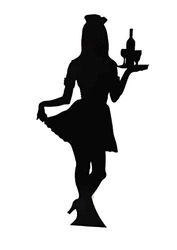 STAR CUTOUTS SC50 Cut Out of Waitress Silhouette, Solid, Regular