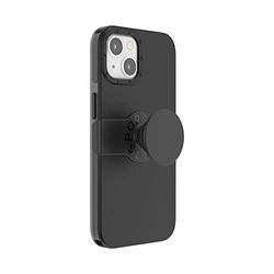 PopSockets : PopCase telefonfodral för iPhone 13 Pro med ett omplacerbart PopGrip Slide-telefonstativ och grepp med en utbytbar topp - svart