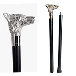 ACL Walking Sticks for Men and Women – Deluxe Wolf Handle Walking Cane – Premium Wooden Walking Stick with Aluminium Head – Elegant and Comfortable Design
