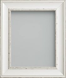 Frame Company Brooke Photo Frame, Antique White, 6x4 inch, fitted with perspex
