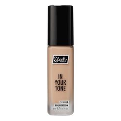 Sleek MakeUP In Your Tone 24 Hour Foundation, Medium Buildable Coverage in 30 Shades, Semi-Matte Flawless Finish, 4C, 30ml