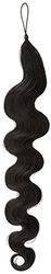 Human Hair Addition Softwave 24" Colour 1 - Jet Black (Versatile Ponytail and Braid Hair Switch)