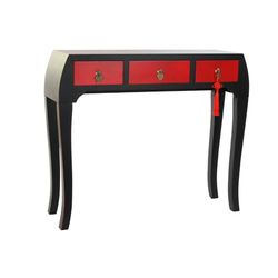 AlexandreHouse Console Sapin MDF 96 x 27 x 80 cm Rouge