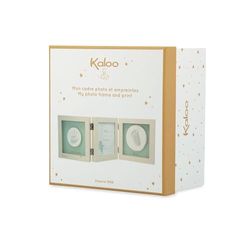 KALOO - Rêves de Douceur - Mon Cadre Photo et Empreintes Bébé - Kit Empreintes en Argile - Facile à Utiliser et Non Salissant - Cadeau de Naissance - Beige, K220001