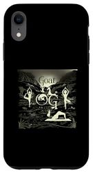 Carcasa para iPhone XR Divertido Goat Yoga Pose Clase En River Park