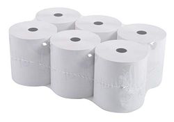Exacompta - Réf. 43821E - Lot de 6 bobines pour tickets de caisse - largeur 80 mm x diamètre 70 mm - mandrin 12 mm - 1 pli thermique 48g/m² sans BpA - Métrage (+ ou - 2m) : 72 m - Blanc