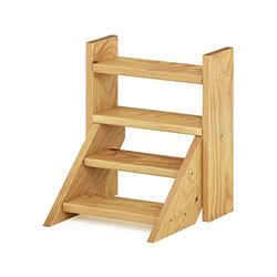 Furinno Tioman Escalier d'extérieur en Bois de pin, Naturel