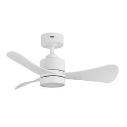 Eden pulse Witte ventilator, 18 W, 1900 lm, 3 vleugels 91D, 3 instelbare temperaturen, afstandsbediening, 35/50 x 91 x 91 cm