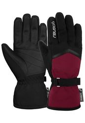 Reusch Moni R-TEX XT Guanti invernali caldi, impermeabili, antivento e traspiranti, da donna, per libertà di movimento, colore: nero/rosso scuro, 8,5