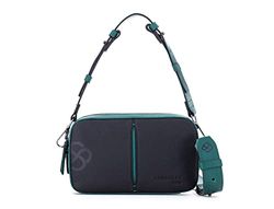 SCHARLAU WA07-L20BK Mobile Artium Collection Cowhide Leather Mono-Slim Bag 2 x 21 x 13 cm Black, black, 2 x 21 x 13 cm, Casual