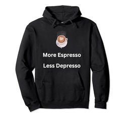 Più espresso - Meno espresso - Funny Espresso Lover Felpa con Cappuccio