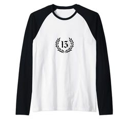 13 camiseta 13 sudadera con capucha el número 13, funda para teléfono móvil 13 en corona Camiseta Manga Raglan