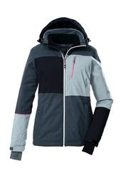 killtec Donna Giacca da sci/giacca funzionale con cappuccio e paraneve KSW 437 WMN SKI JCKT, hellpetrol, 44, 43157-000