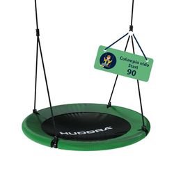 HUDORA Start Cumlumpio de Nido - Columpio Ajustable en Altura con un diámetro de 90 cm - Columpio Infantil con Asiento Cerrado hasta 100 kg - Columpio Resistente para Interiores y Exteriores