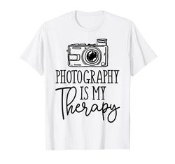 La fotografía es mi terapia - Fotógrafo Fotografía divertida Camiseta