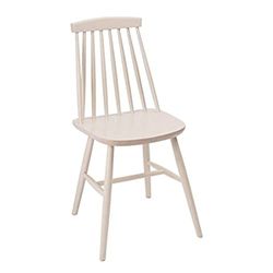 Fameg DC354 Farmhouse Angled Side chair, White (Pack of 2)