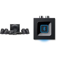 Logitech Z906 5.1 Sistema di Altoparlanti Audio Dolby Surround, Potenza 1000 Watt + Ricevitore Audio Bluetooth Wireless, Presa EU