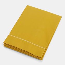 Plain Dyed Mustard Hoeslaken, 180 x 280 cm