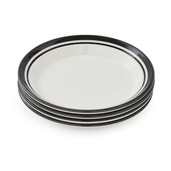 Potter's Stripe Set of 4 Side Plates, Black