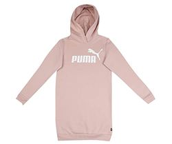 PUMA Abito con Cappuccio Logo Ess FL G Maglia di Tuta, Quarzo Rosa, 12 Anni Unisex-Bimbi